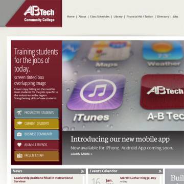 A-B Tech website screenshot